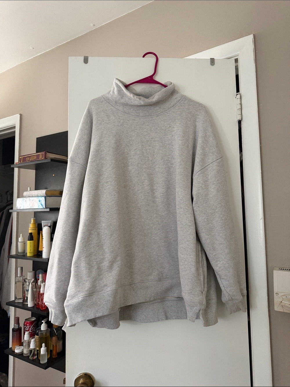 FP Movement by Free People Heather Gray Funnel Neck Sweater